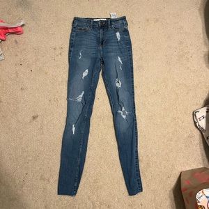 ripped hollister jeans